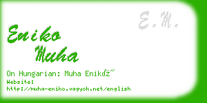 eniko muha business card